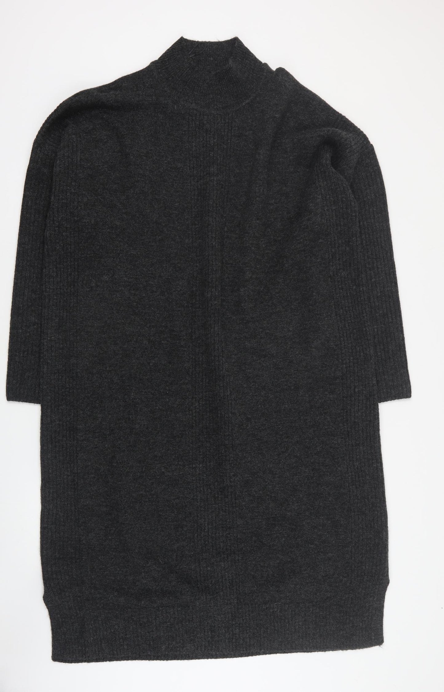 TU Womens Grey  Acrylic Jumper Dress  Size XL  High Neck Pullover