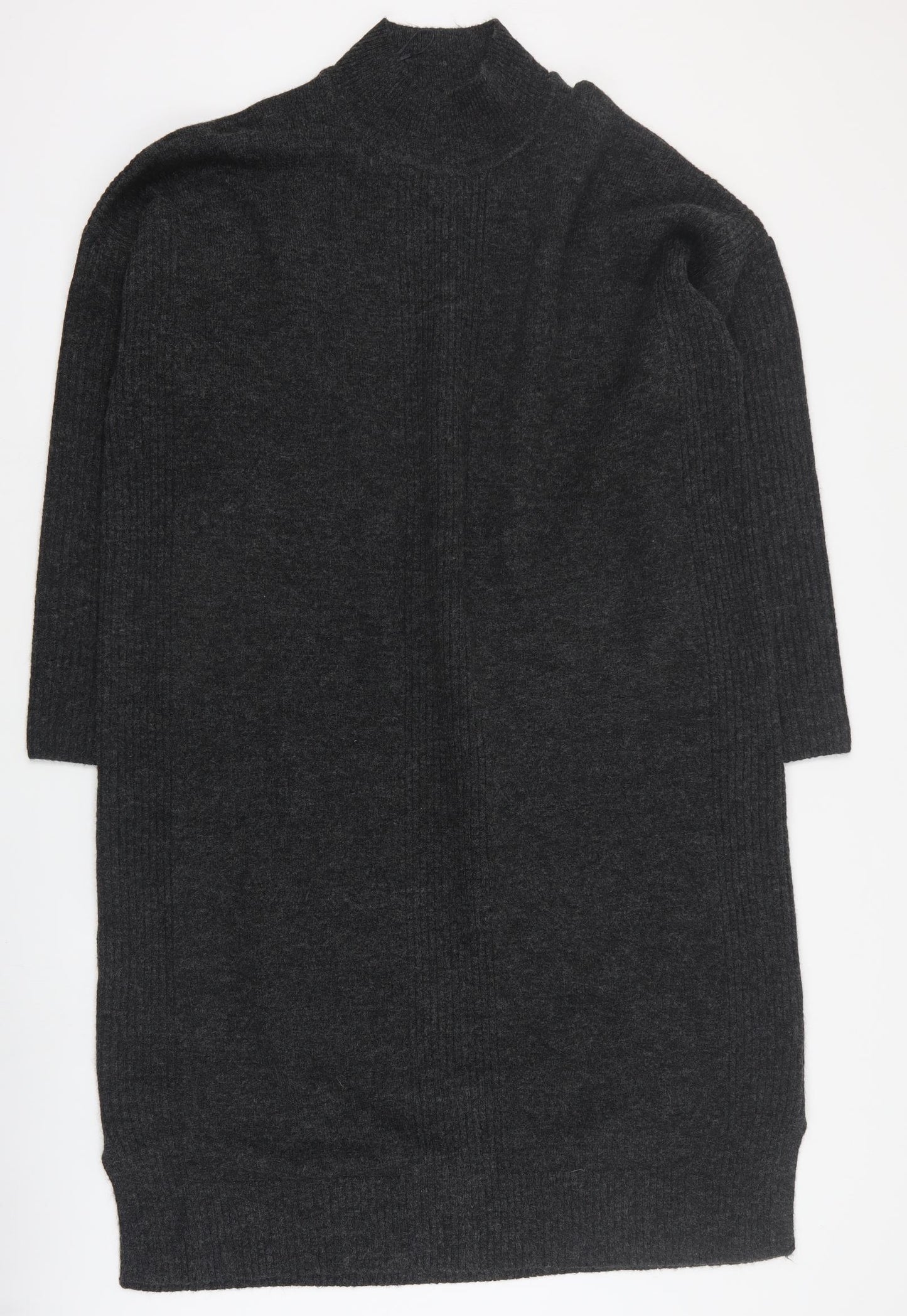 TU Womens Grey  Acrylic Jumper Dress  Size XL  High Neck Pullover