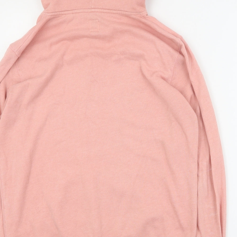 Jack Wills Womens Pink  Cotton Pullover Hoodie Size 12  Pullover