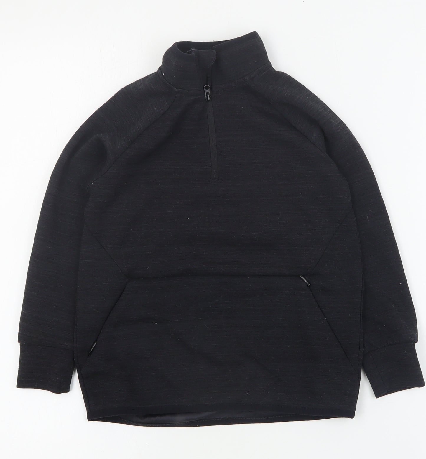Dunnes Boys Black  Polyester Pullover Sweatshirt Size 6-7 Years  Zip