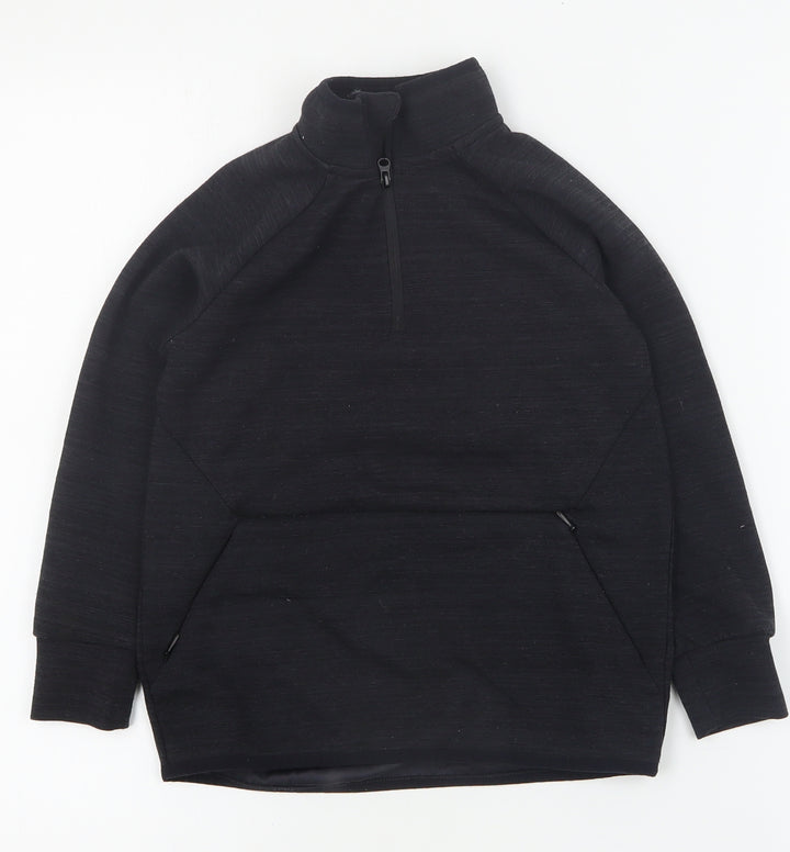 Dunnes Boys Black  Polyester Pullover Sweatshirt Size 6-7 Years  Zip