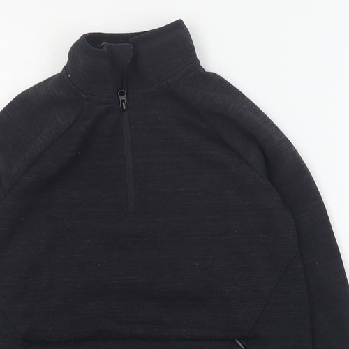 Dunnes Boys Black  Polyester Pullover Sweatshirt Size 6-7 Years  Zip
