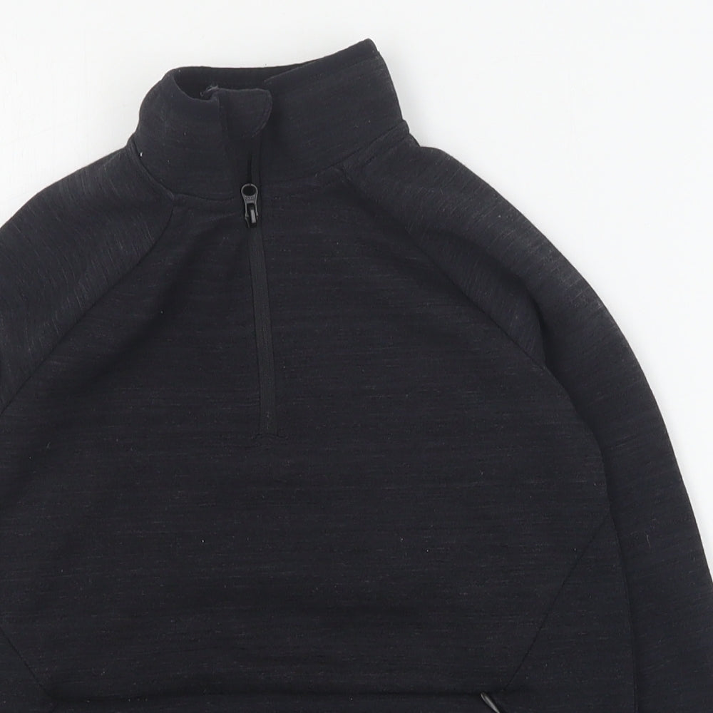 Dunnes Boys Black  Polyester Pullover Sweatshirt Size 6-7 Years  Zip