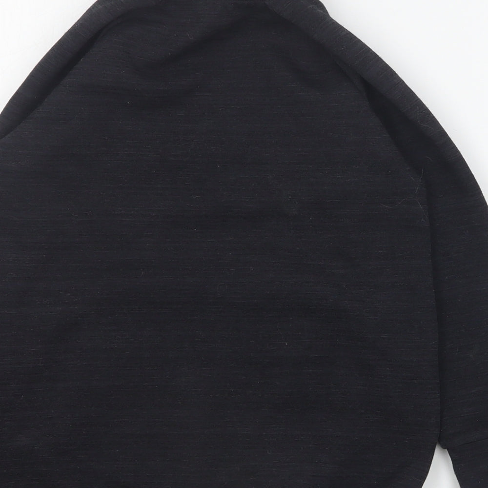 Dunnes Boys Black  Polyester Pullover Sweatshirt Size 6-7 Years  Zip