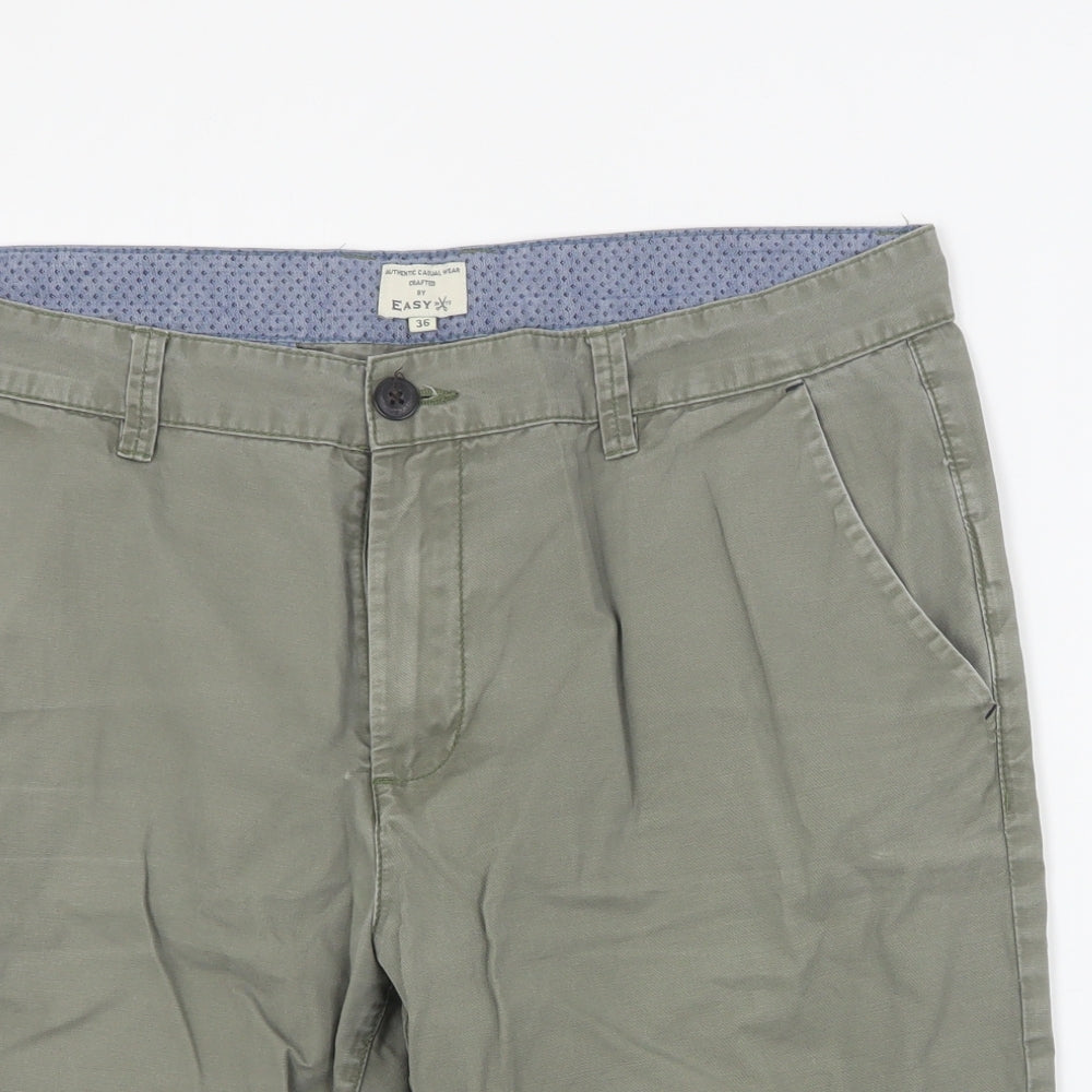 Matalan Mens Green  Cotton Chino Shorts Size 36 in  Regular Zip