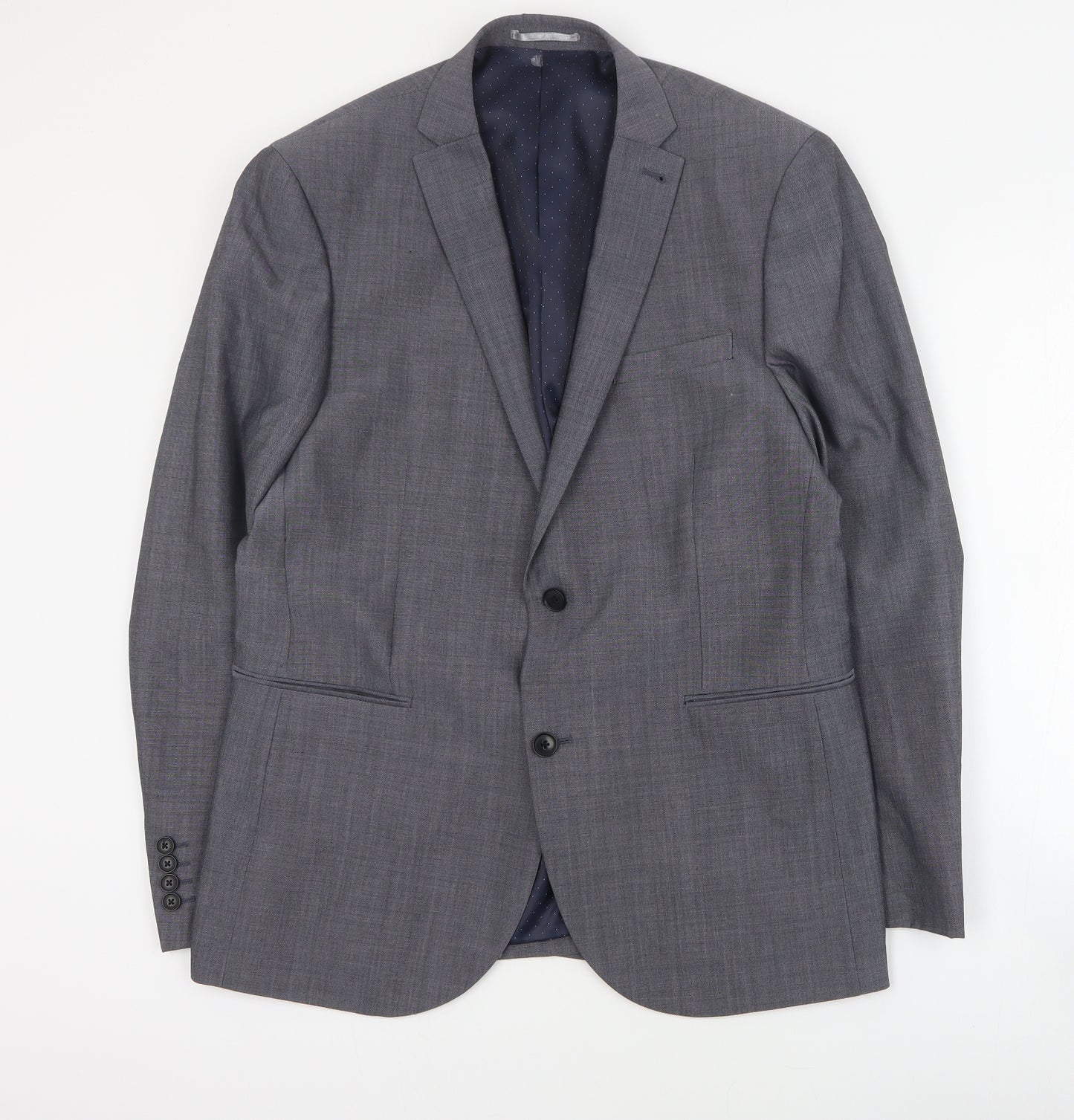 NEXT Mens Grey  Polyester Jacket Blazer Size L