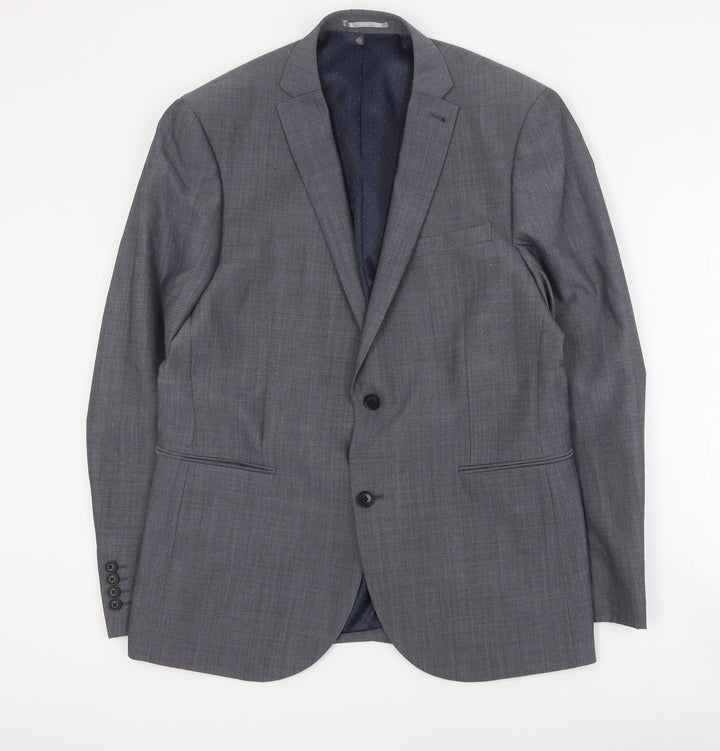 NEXT Mens Grey  Polyester Jacket Blazer Size L