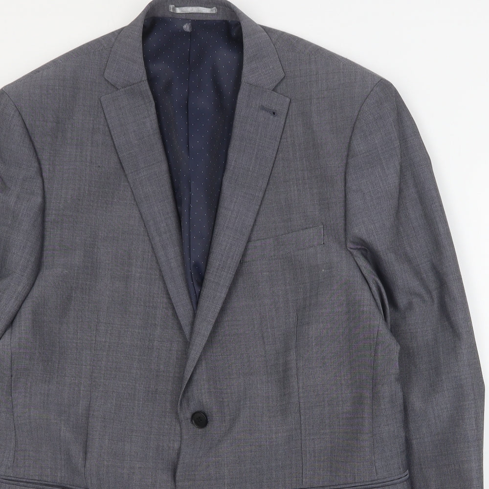 NEXT Mens Grey  Polyester Jacket Blazer Size L