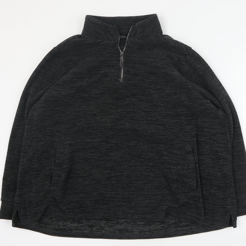 Bonmarcher Womens Grey  Polyester Pullover Sweatshirt Size 22  Zip