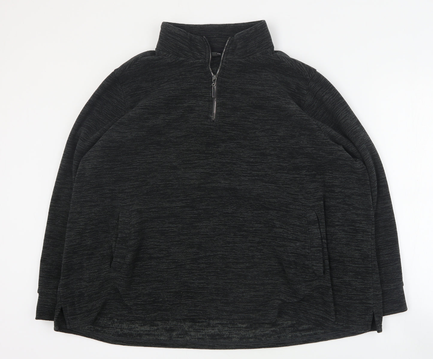 Bonmarcher Womens Grey  Polyester Pullover Sweatshirt Size 22  Zip