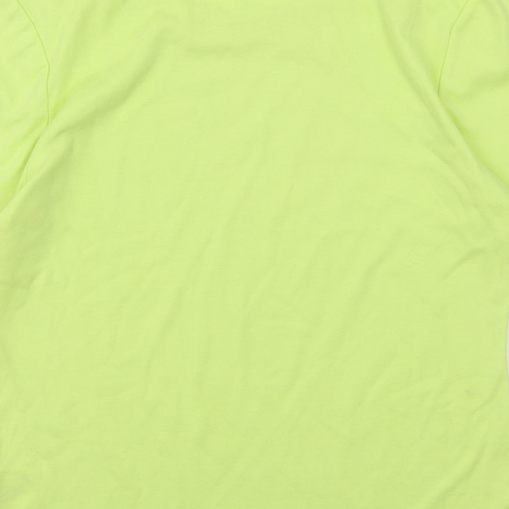 Paramour Womens Green  Polyester Basic T-Shirt Size S Round Neck