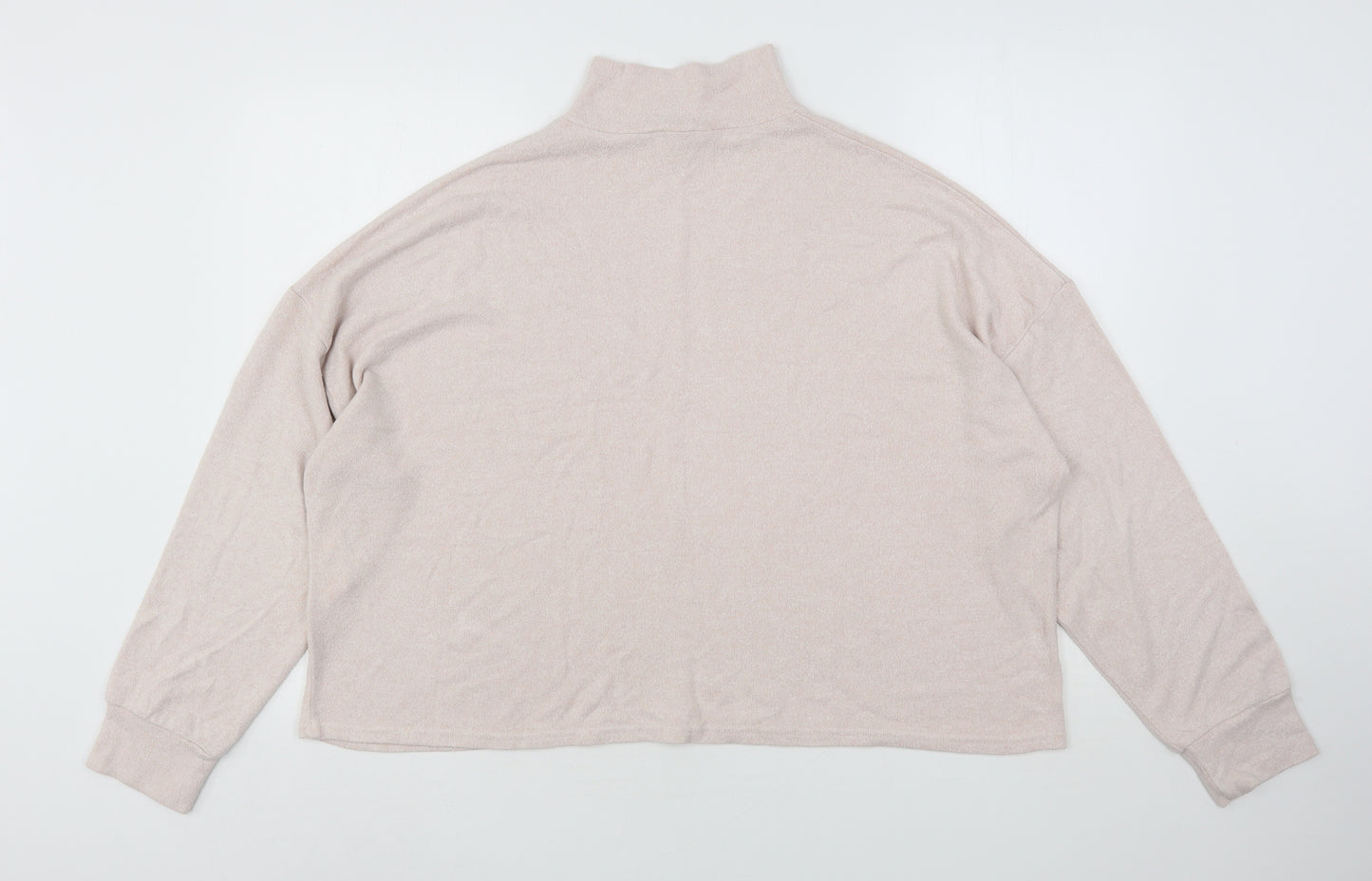 New Look Womens Pink High Neck  Viscose Pullover Jumper Size L