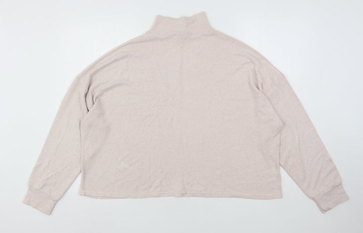 New Look Womens Pink High Neck  Viscose Pullover Jumper Size L