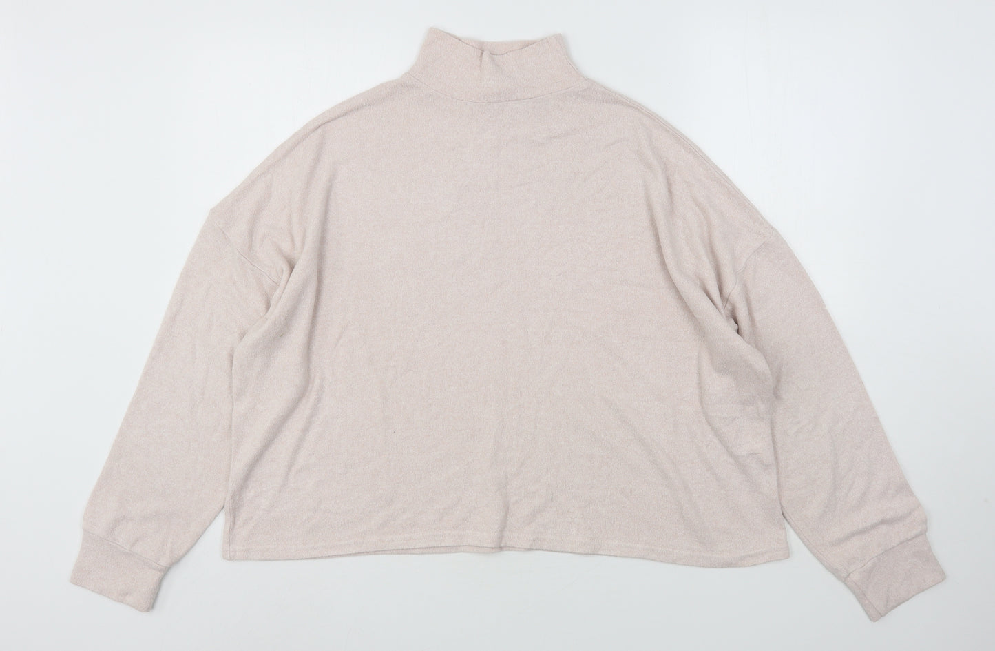 New Look Womens Pink High Neck  Viscose Pullover Jumper Size L