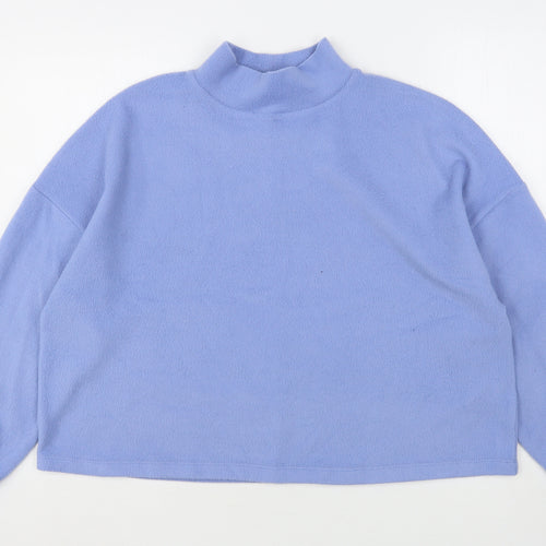 New Look Womens Blue High Neck  Polyester Pullover Jumper Size L