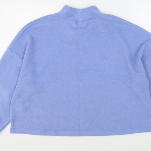 New Look Womens Blue High Neck  Polyester Pullover Jumper Size L