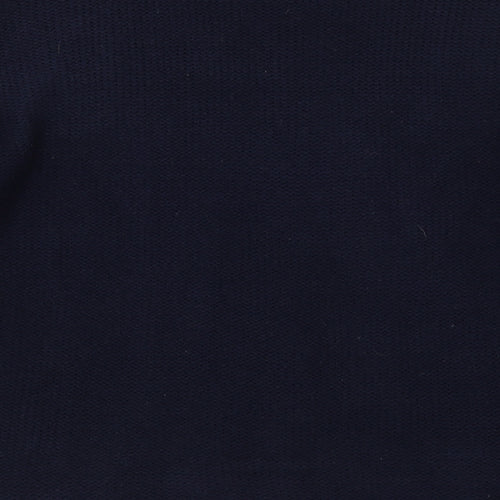 George Womens Blue Round Neck  Acrylic Pullover Jumper Size L