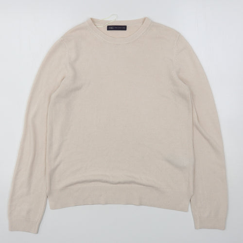 Marks and Spencer Womens Pink Round Neck  Acrylic Pullover Jumper Size 12