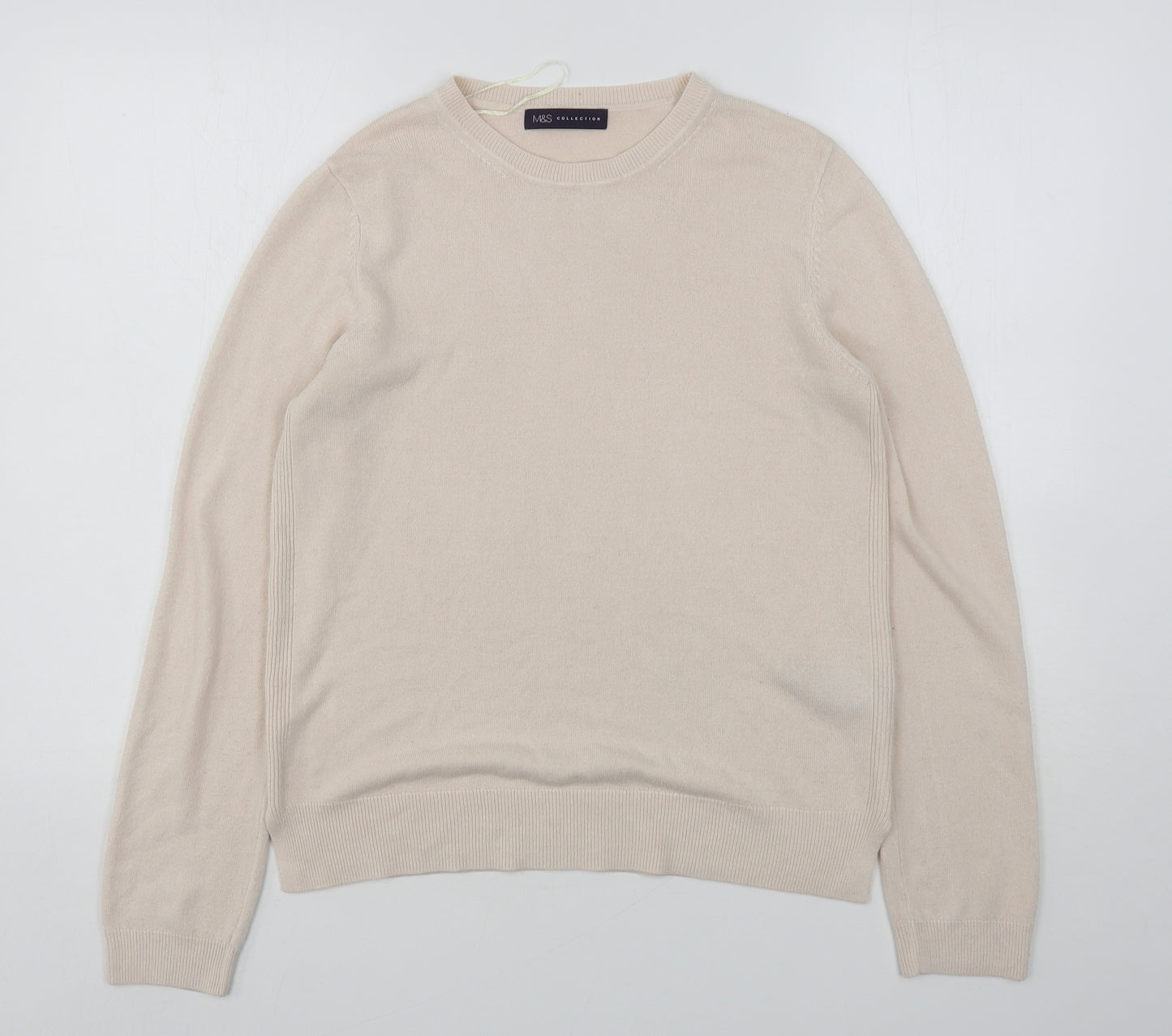 Marks and Spencer Womens Pink Round Neck  Acrylic Pullover Jumper Size 12