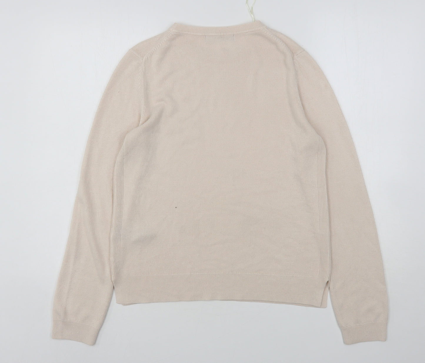 Marks and Spencer Womens Pink Round Neck  Acrylic Pullover Jumper Size 12