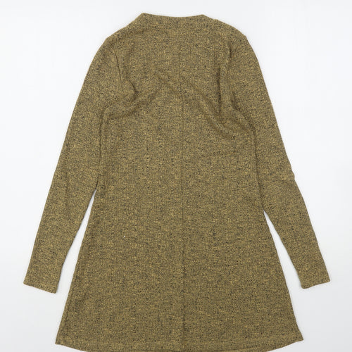 Topshop Womens Beige Round Neck  Polyester Pullover Jumper Size 6