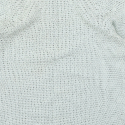 Topshop Womens Green Round Neck  Cotton Pullover Jumper Size 6