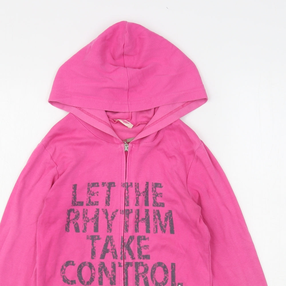 Pinapple Womens Pink  Cotton Full Zip Hoodie Size S