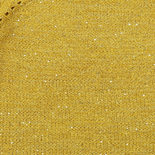 Pebble Bay Womens Yellow Round Neck  Polyester Pullover Jumper Size S