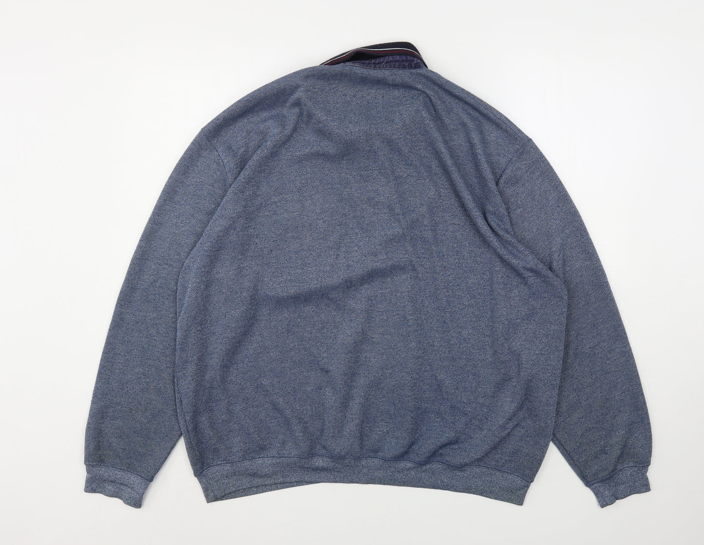 Premier Man Mens Blue Collared  Polyester Pullover Jumper Size L
