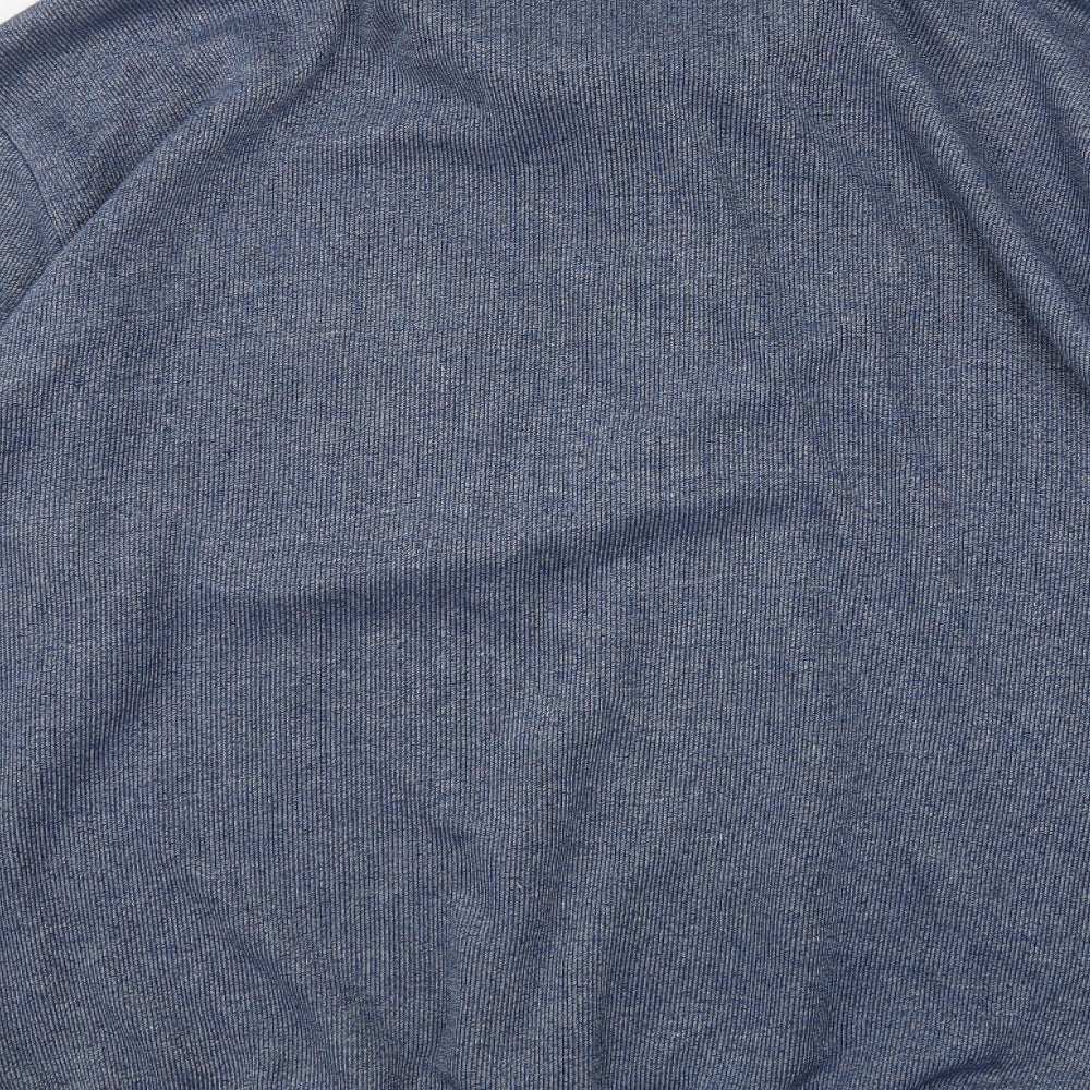 Premier Man Mens Blue Collared  Polyester Pullover Jumper Size L