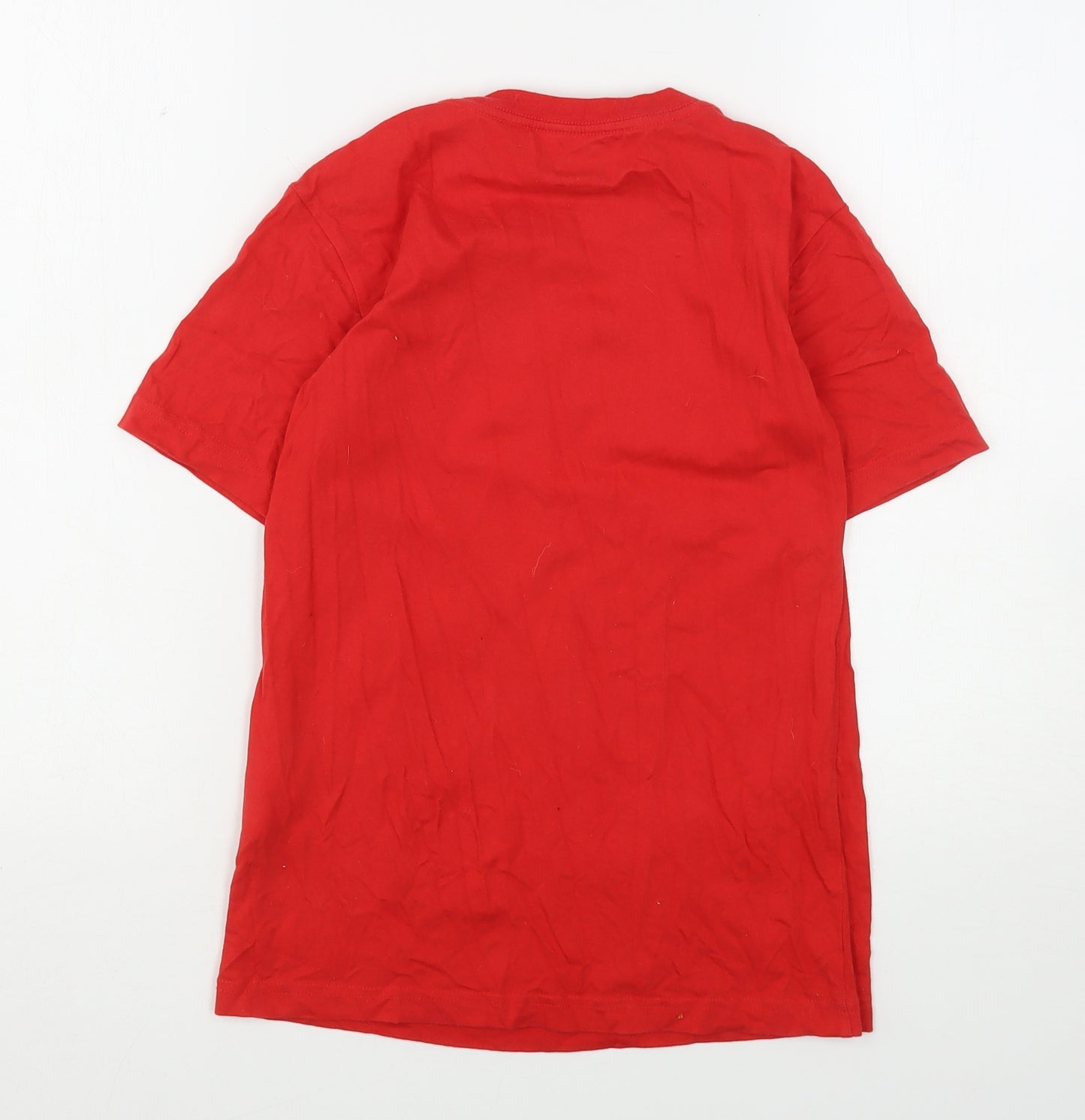 Levi's Boys Red  Cotton Basic T-Shirt Size 12 Years Round Neck