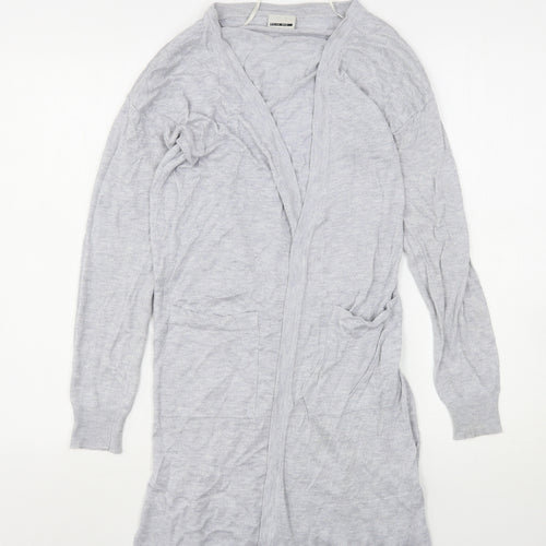 Noisy Mat Womens Grey V-Neck  Viscose Cardigan Jumper Size S