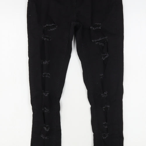 Parisian Womens Black  Cotton Skinny Jeans Size 12 L27 in Regular Button