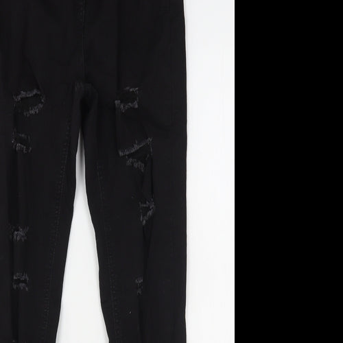 Parisian Womens Black  Cotton Skinny Jeans Size 12 L27 in Regular Button