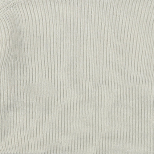 H&M Womens Beige High Neck  Polyester Pullover Jumper Size M