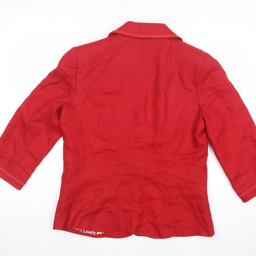 Per Una Womens Red   Jacket Blazer Size 10  Button