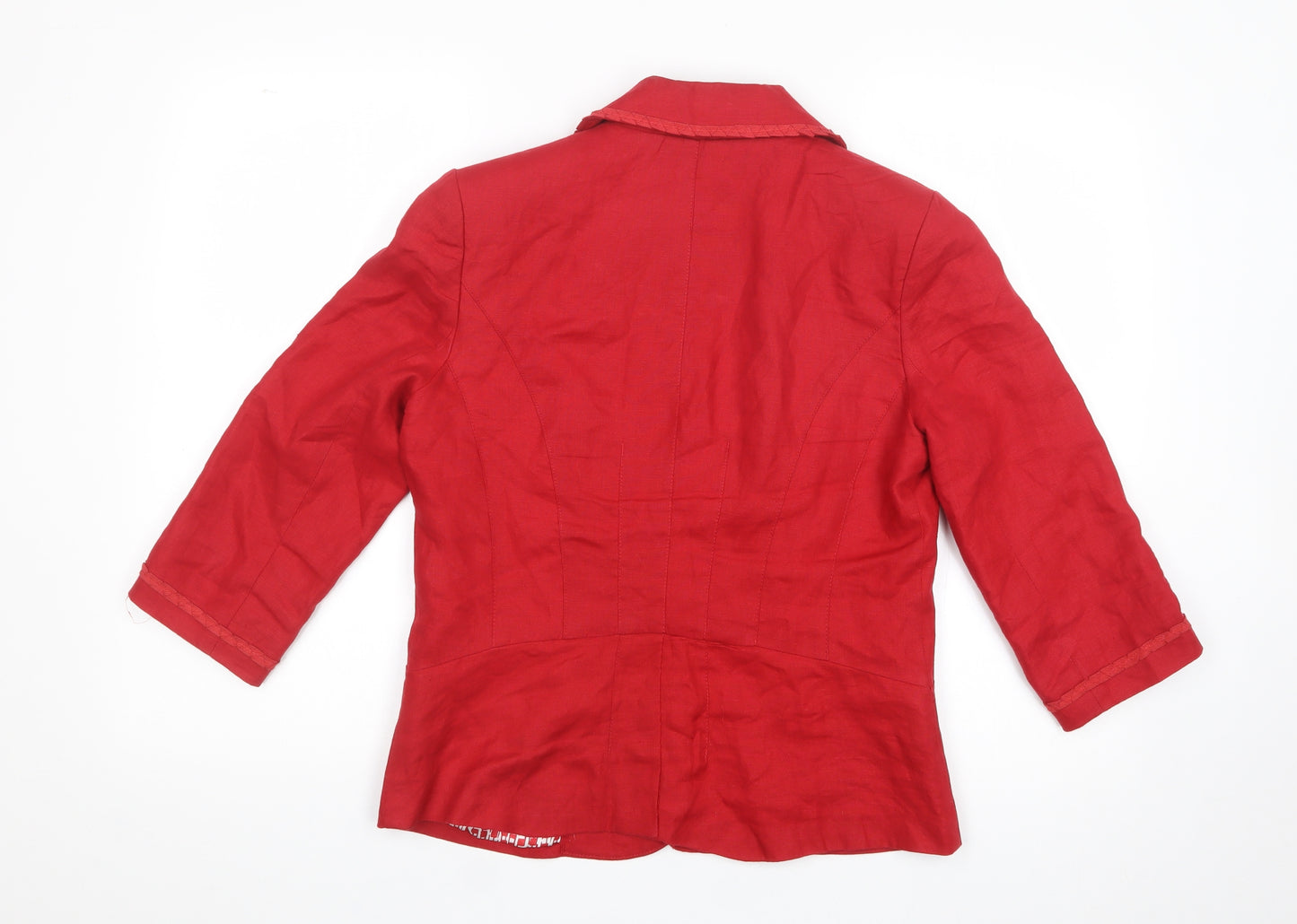 Per Una Womens Red   Jacket Blazer Size 10  Button
