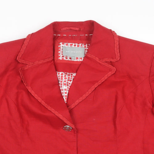 Per Una Womens Red   Jacket Blazer Size 10  Button