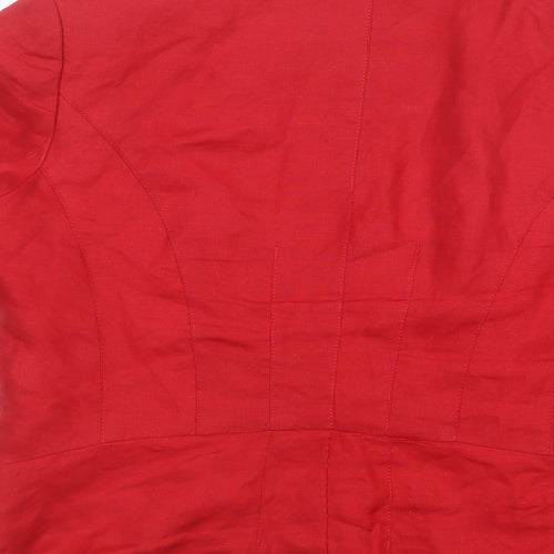 Per Una Womens Red   Jacket Blazer Size 10  Button