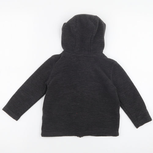 Dunnes Stores Boys Black  100% Polyester Full Zip Hoodie Size 2-3 Years