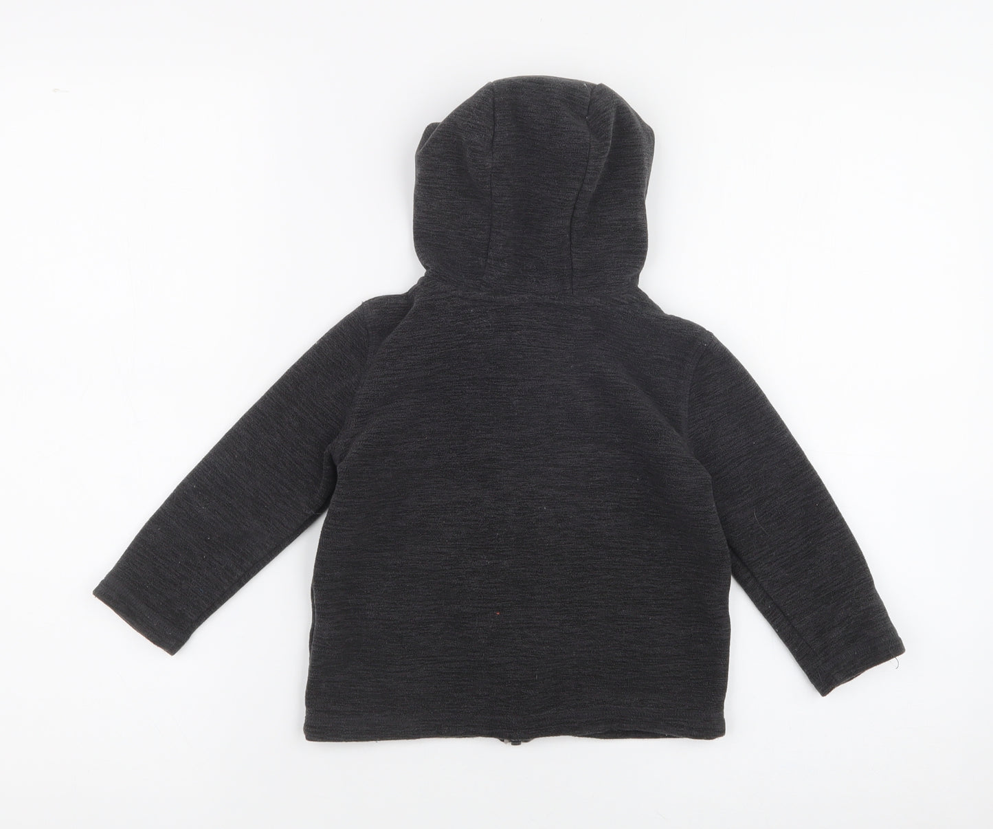 Dunnes Stores Boys Black  100% Polyester Full Zip Hoodie Size 2-3 Years
