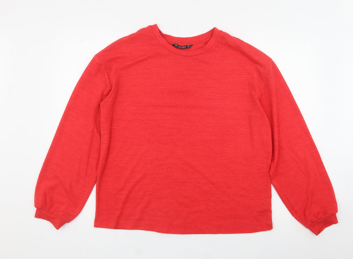 Dunnes Stores Womens Red  Polyester Pullover Sweatshirt Size M