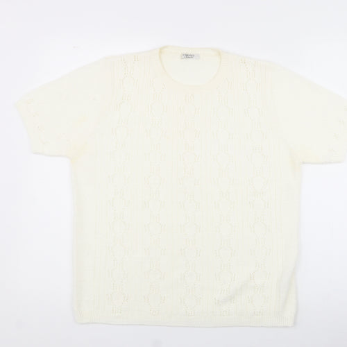 Berkertex Womens White  Acrylic Pullover Sweatshirt Size 14   - size 14-16