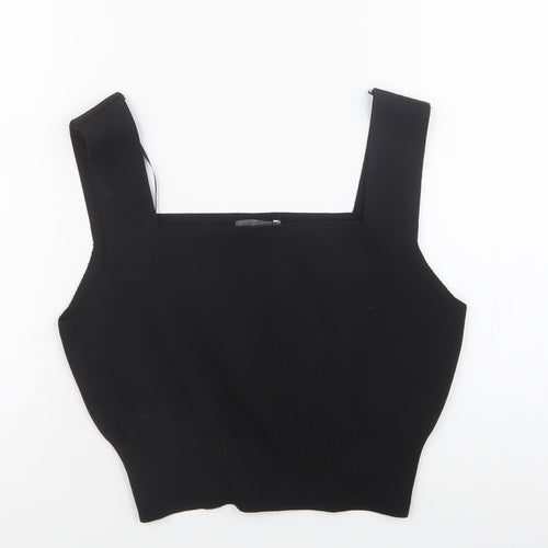 Primark Womens Black  Polyester Basic Tank Size M Square Neck