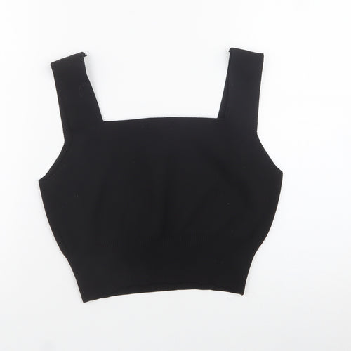 Primark Womens Black  Polyester Basic Tank Size M Square Neck