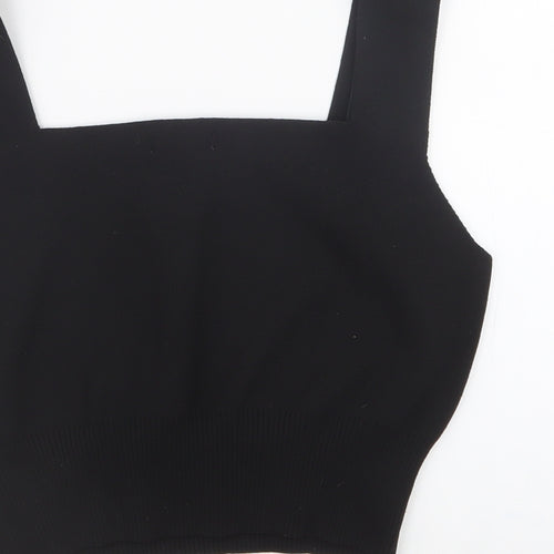 Primark Womens Black  Polyester Basic Tank Size M Square Neck