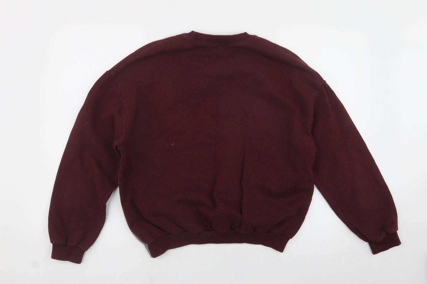 Pull&Bear Mens Purple  Cotton Pullover Sweatshirt Size XS   - XXS