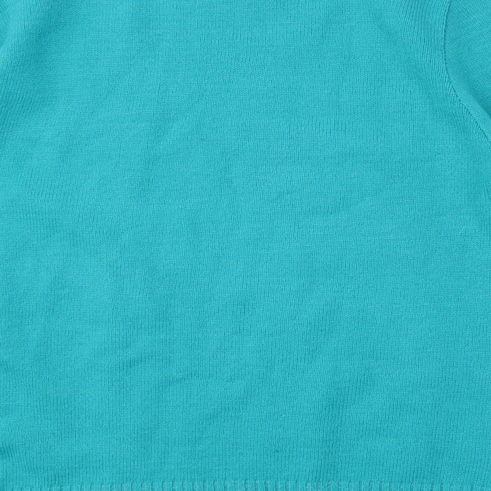 CHIC Womens Blue Round Neck  Acrylic Pullover Jumper Size M