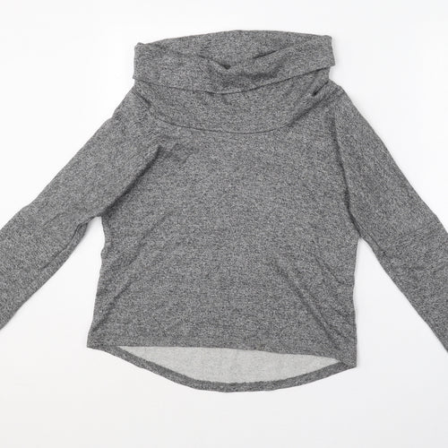 TU Womens Grey Roll Neck  Cotton Pullover Jumper Size 12