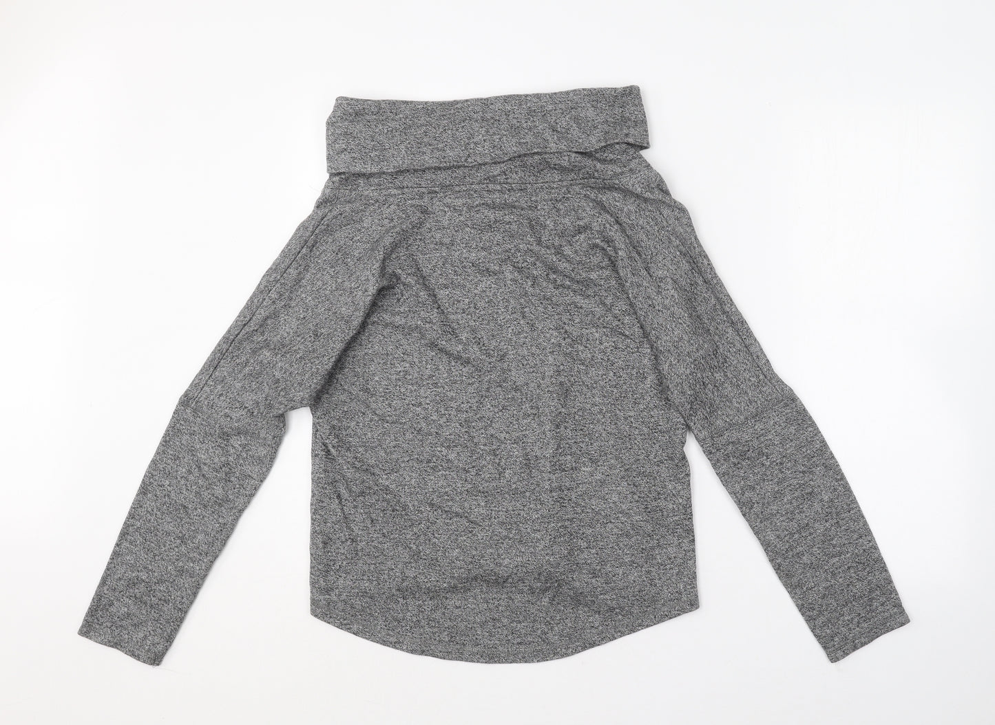 TU Womens Grey Roll Neck  Cotton Pullover Jumper Size 12